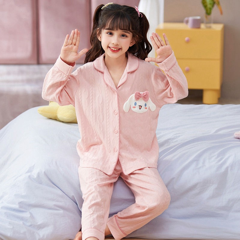 Thumbnail: Kuromi Girls Pajama Sets Comfortable Pure Cotton Jacquard Long Sleeve Children's