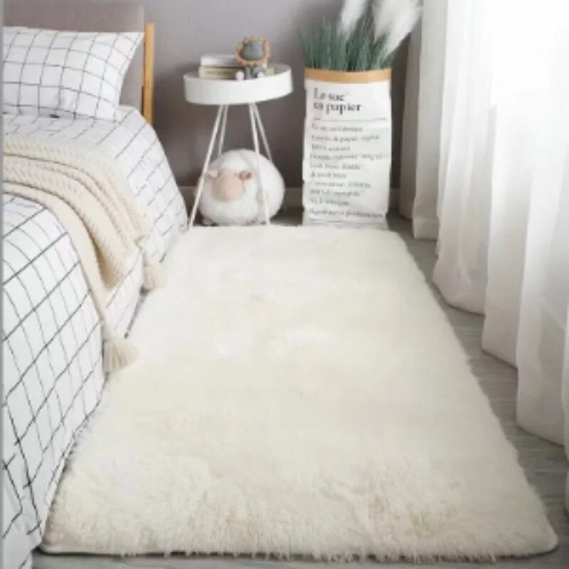 Thumbnail: VIKAMA Fluffy Rugs Shaggy Bedroom Area Rugs Shaggy Non-Slip Rugs, Machine Washab