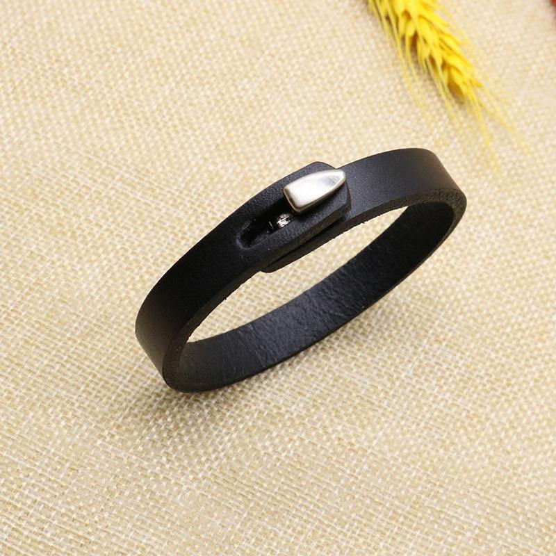 Thumbnail: Jiayiqi Vintage Genuine Leather Wrap Cord Cuff Bracelet For Hand Wrist Wristband