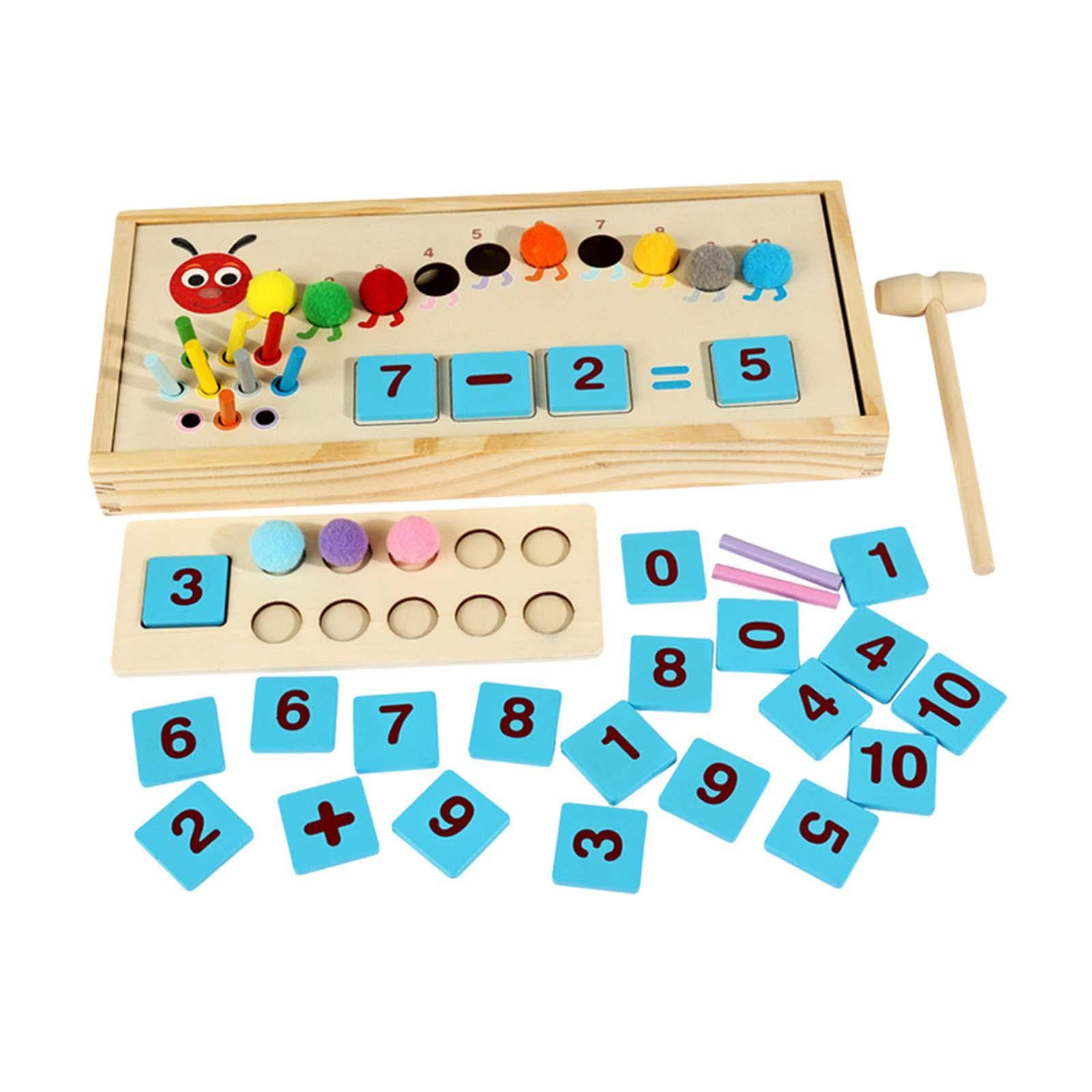 Educational Math Manipulatives Counting Toy for 3+ Year Old Wooden Develop