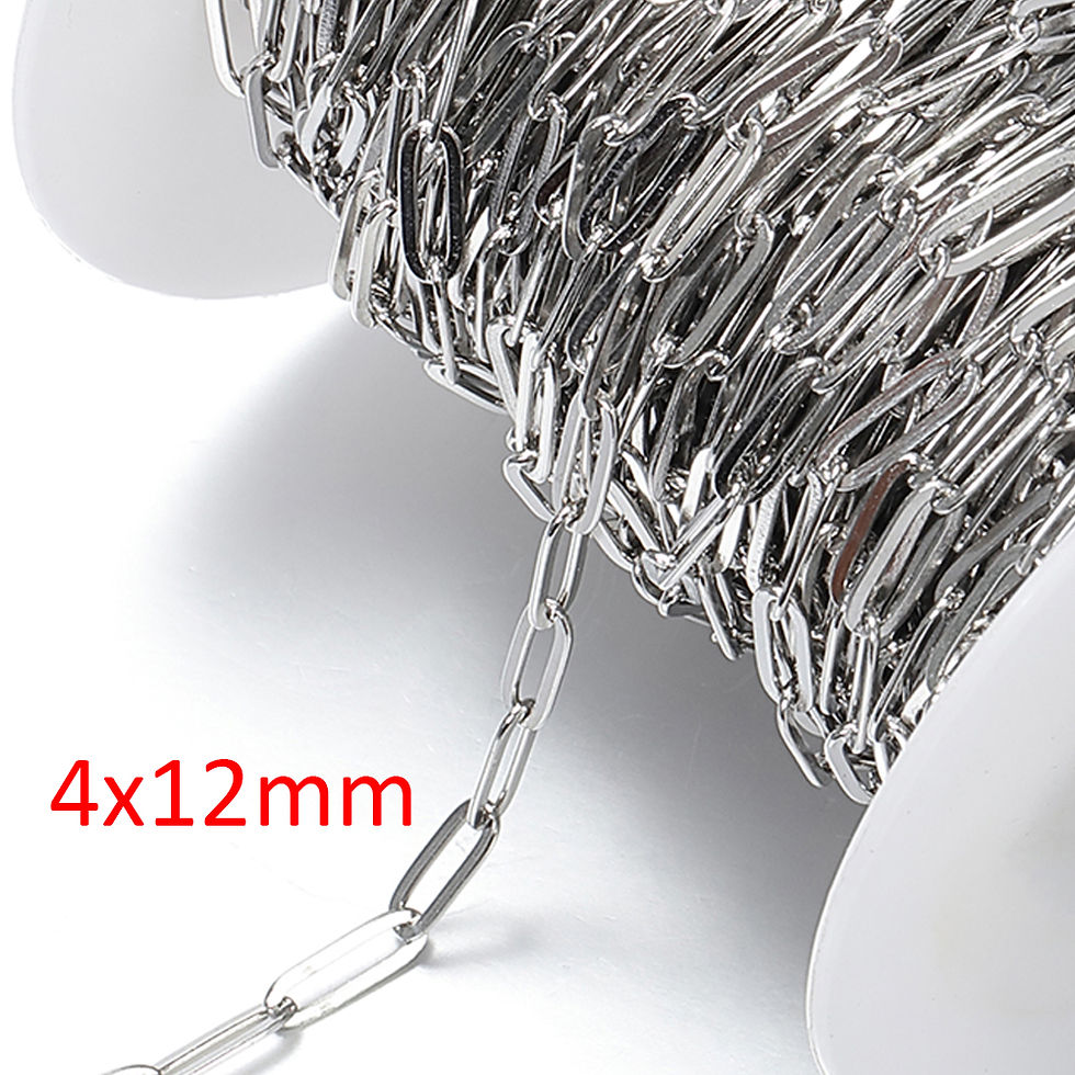 Thumbnail: No Fade 2Meters Stainless Steel Chains for Jewelry Making DIY Necklace Bracelet 