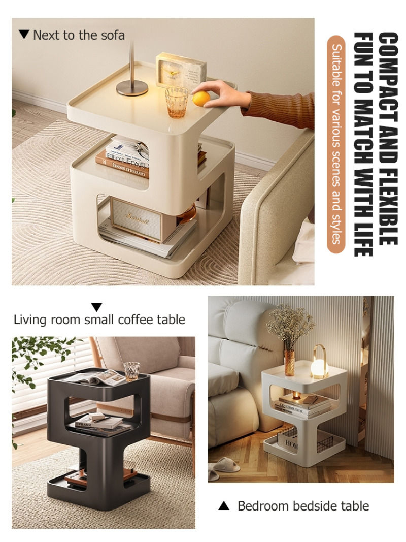 الصورة المصغرة: Modern Living Room Side Table Bedside coffee table Home simple storage rack  for
