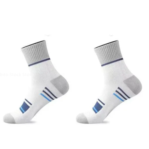Thumbnail: Men's Pure Cotton Socks Spring Striped Casual Socks Men's Anti-odor Antibacteria
