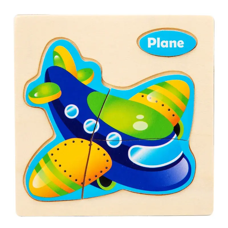 الصورة المصغرة: 3D Wooden Puzzle Jigsaw Toys For Children Wood 3d Cartoon Animal Puzzles Intelli