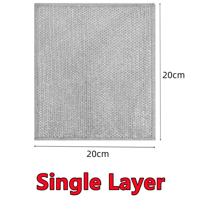 الصورة المصغرة: 30-1pc Magic Cleaning Cloth Thickened Double-sided Metal Steel Wire Rags Kitchen