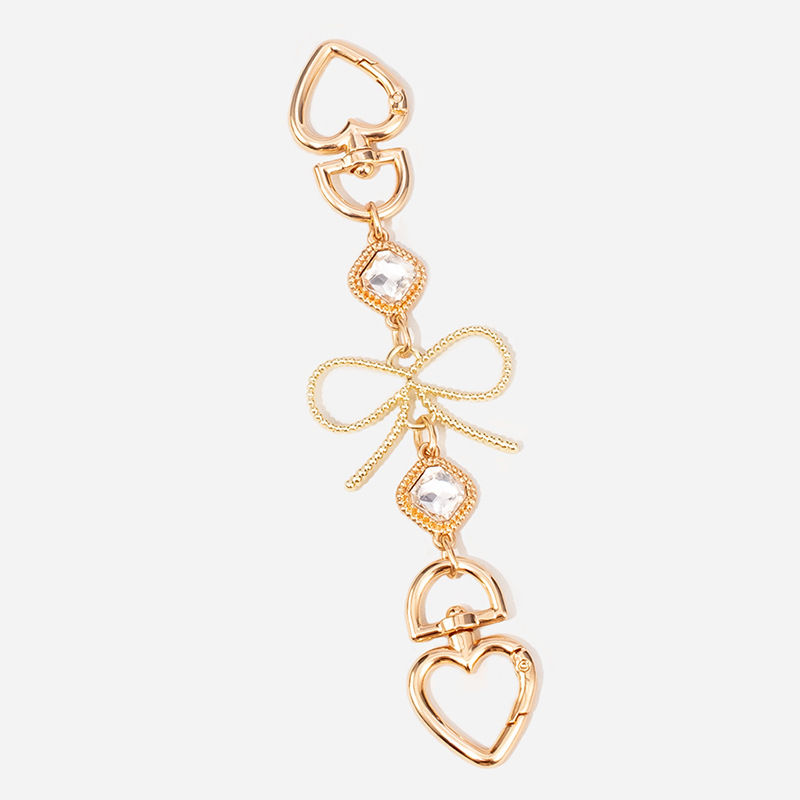 الصورة المصغرة: Fashionable Adjustable Shoulder Strap Extension Chain with Bowknot Design Bag Ex