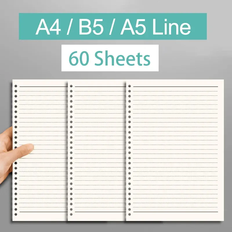 الصورة المصغرة: Diary A5 B5 A4 Transparent Loose Leaf Binder Notebook Inner Core Cover Note Book