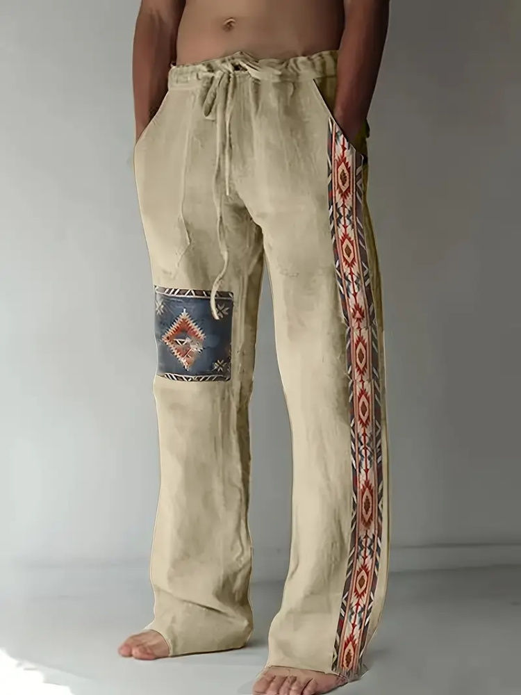 Thumbnail: Summer Beach Casual Men's Straight Leg Pants, Harajuku Street Fashion Men's Casu