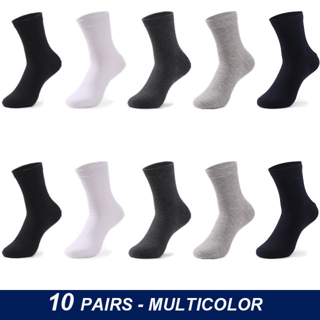 Thumbnail: 10Pairs Brand Men's Cotton Socks New Style Black Business Men Socks Soft Breatha