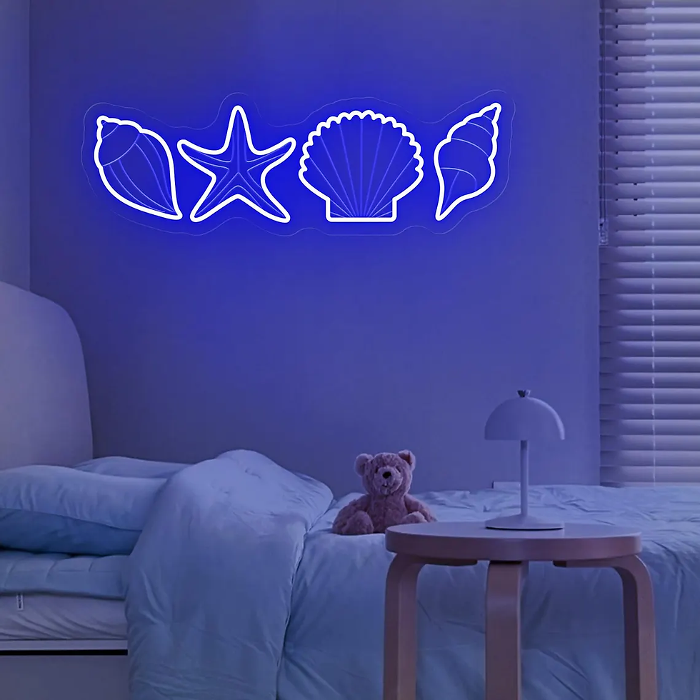 الصورة المصغرة: Big Size Seashell Neon Sign Personalized Clams Shell Wall Decor Summer Bar Club 