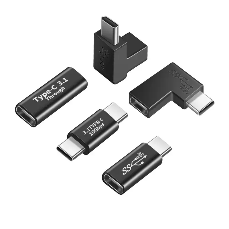 USB 3.1 Type C Adapter Elbow Converter USB C Charge Data Sync Extension USBC Fem