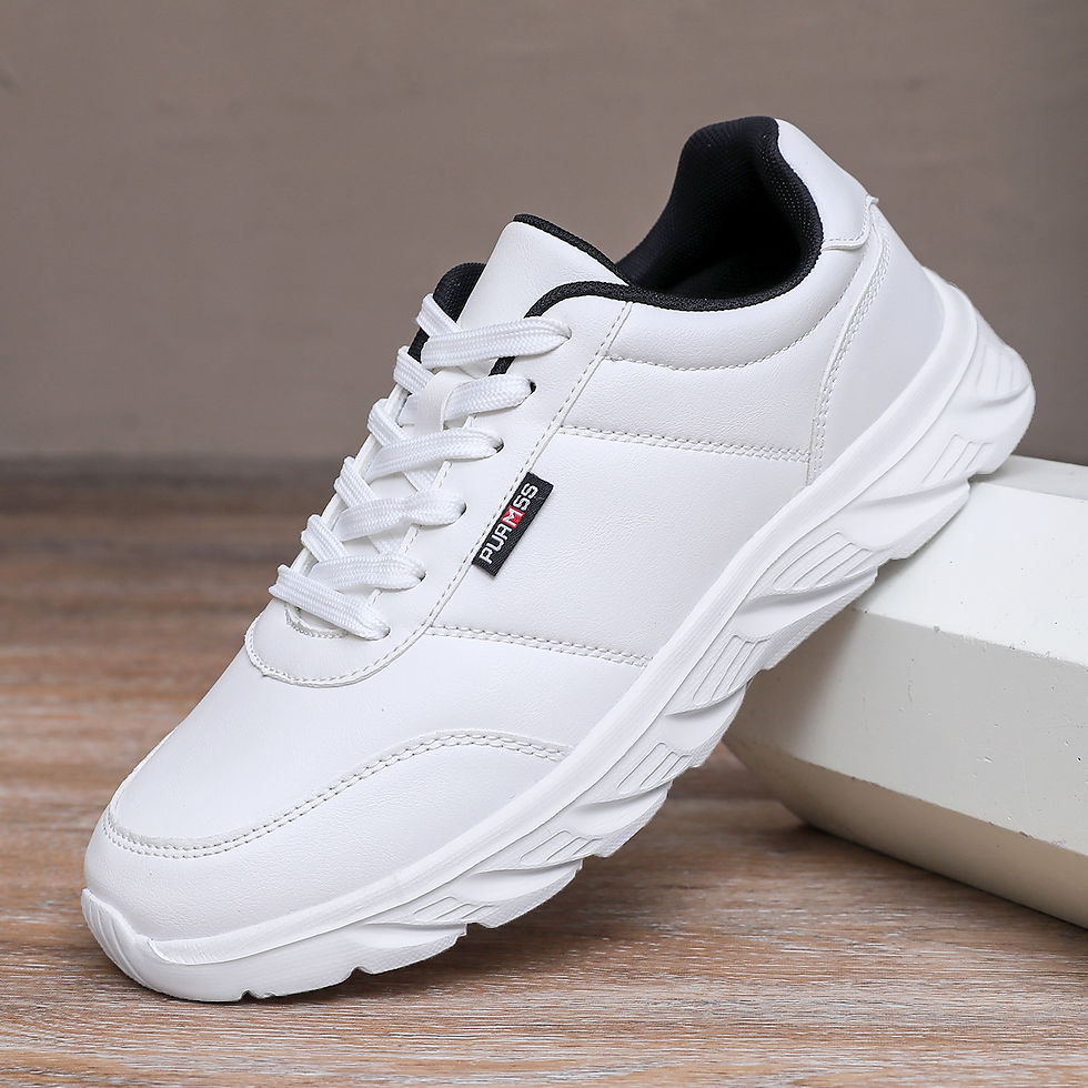 Thumbnail: Men Shoes Soft Moccasin Shoes Comfortable Casual Shoes for Men Solid Black White