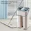 Thumbnail: Bucket Squeeze Flat Mop Hands Free Wringing Floor Cleaner with Microfiber Pads f