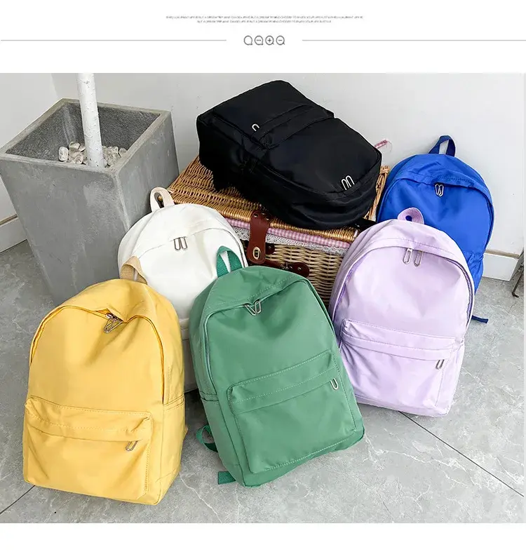 Thumbnail: High Quality New Waterproof Nylon Women Backpack Female Travel Bag Backpacks Sch