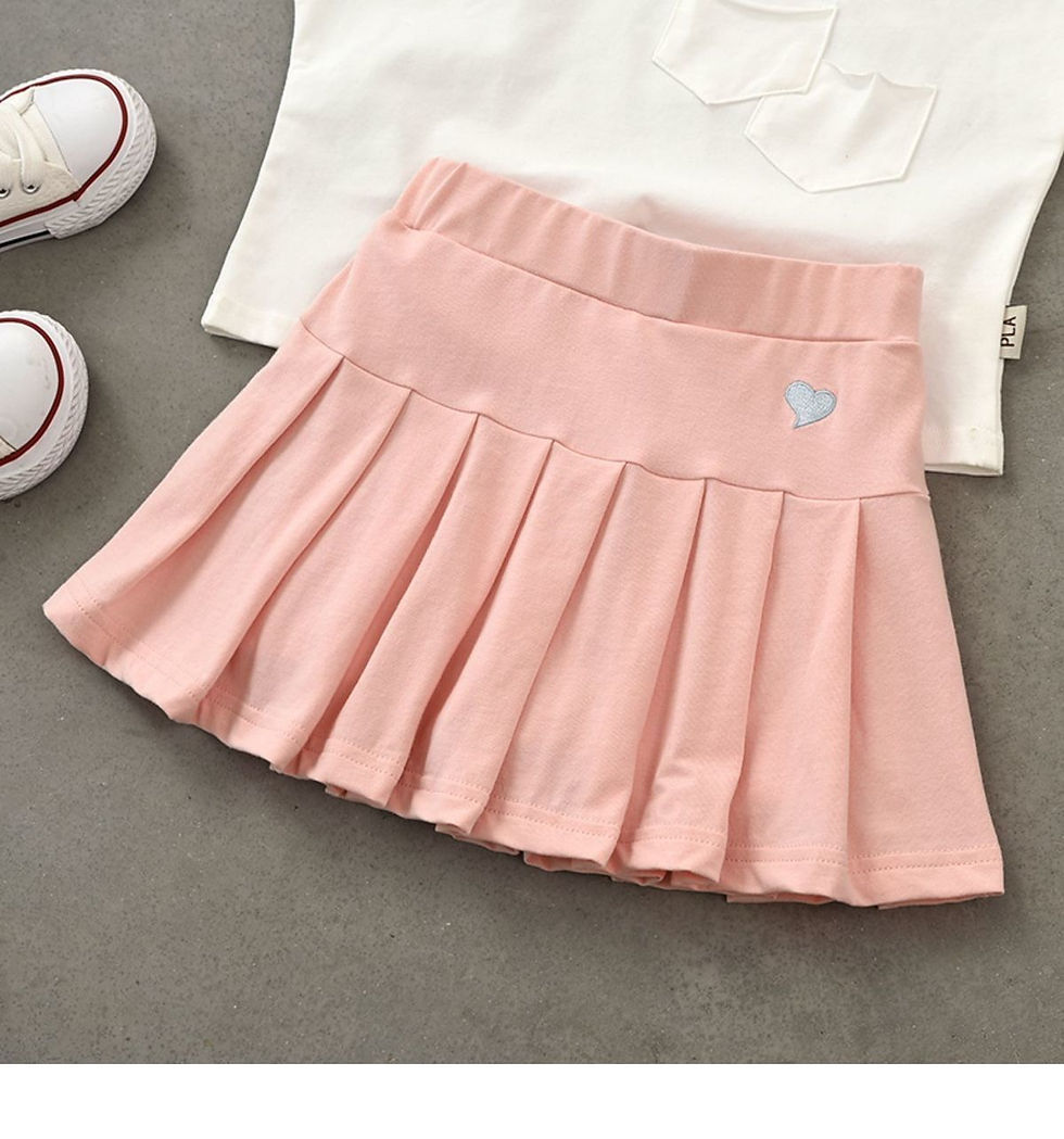 الصورة المصغرة: 1pcs Four Season Children Cute Skirt Kid College Style Clothes Black A Line High