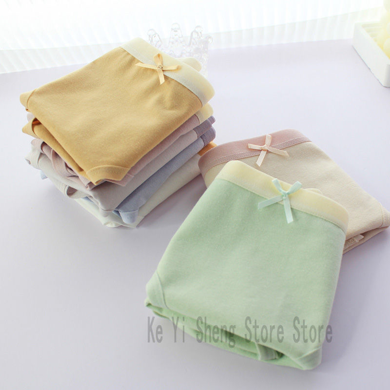 الصورة المصغرة: 7 pieces of women's underwear, pure cotton mid-waist, solid color, simple and co