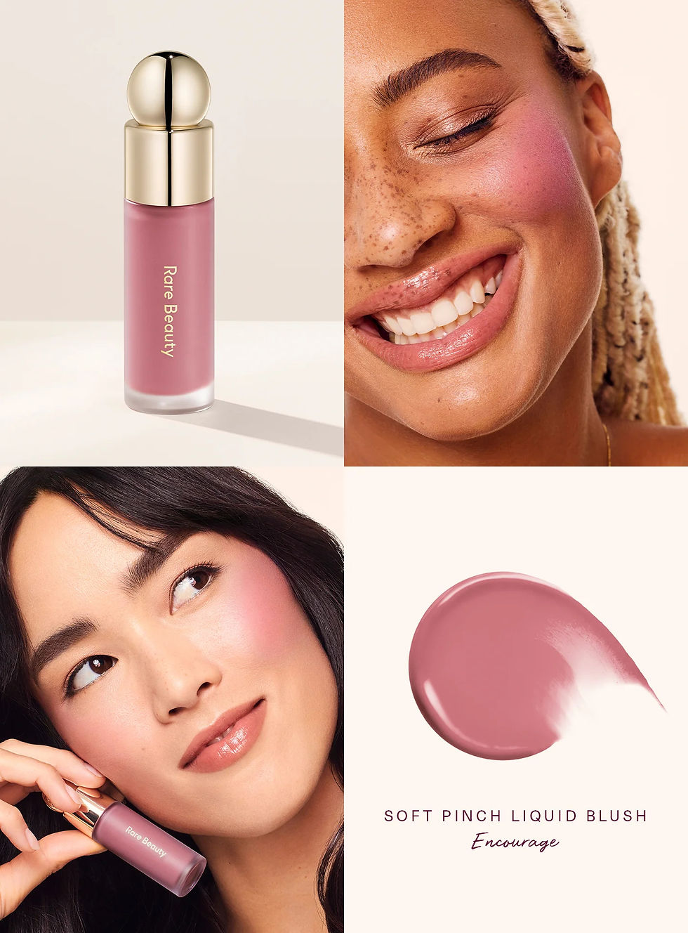 Thumbnail: Rare Beauty Lipstick Blush Cream Eyes Liquid Blush Waterproof Mositure Face Cont