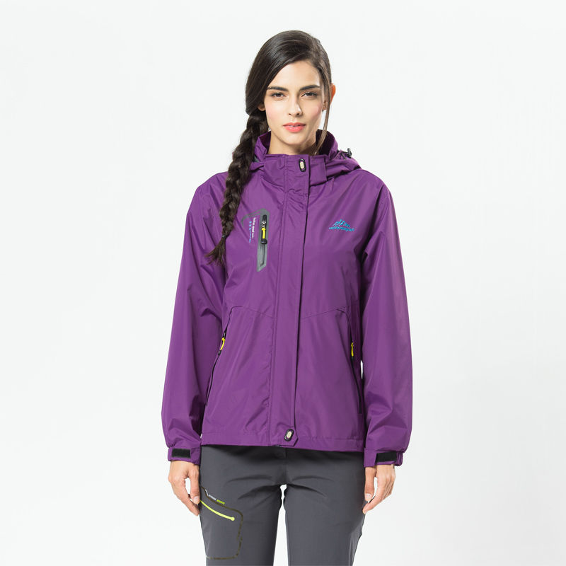 Thumbnail: Women's Waterproof Hiking Jacket Windproof Windbreaker Camping Hunting Running T