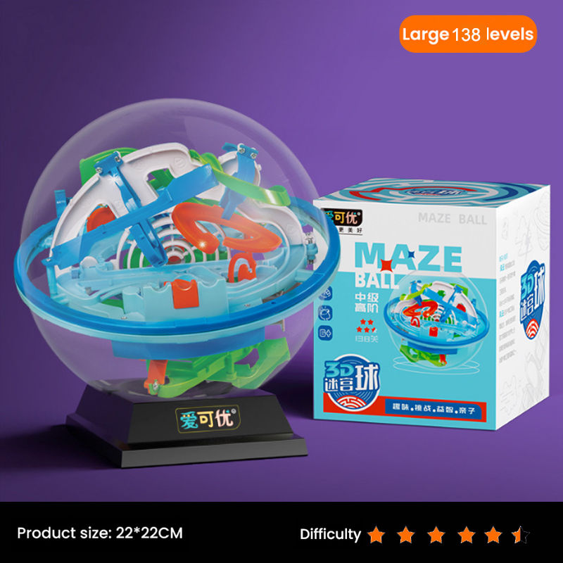 الصورة المصغرة: 3D Puzzle Ball Maze Toy Children Challenge Obstacle Game Labyrinth Ball 3D Maze 