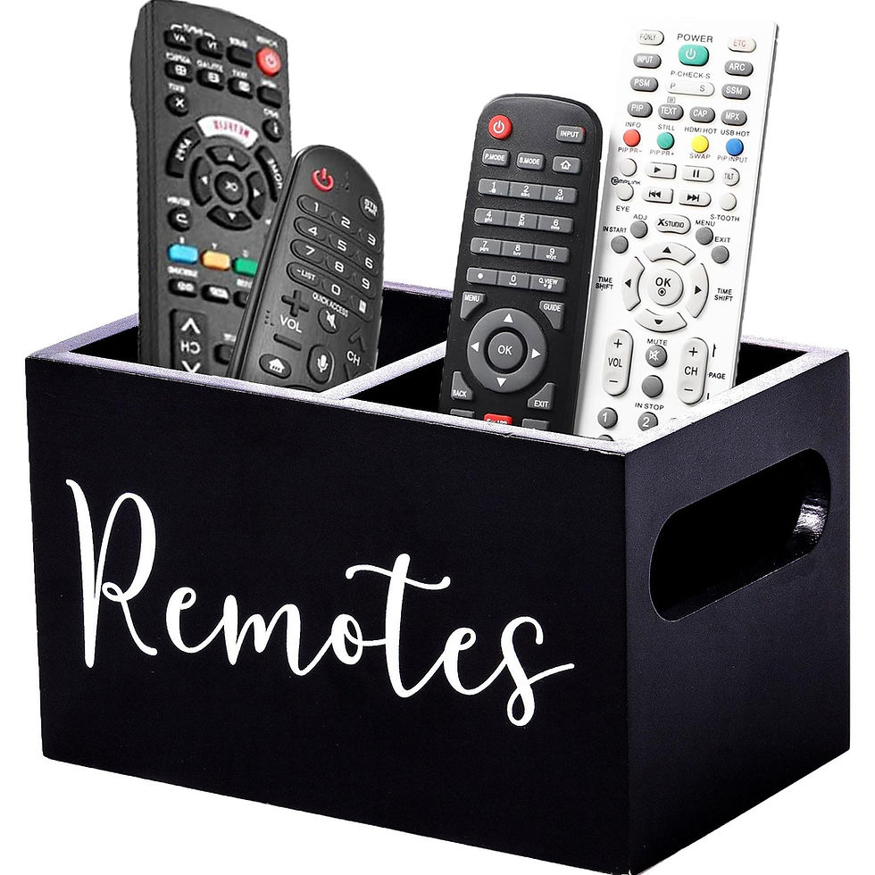 Thumbnail: Wooden Organizer for Remote Controls Stationery  for Living Room Bedroom Office 