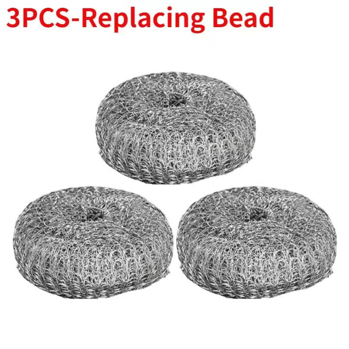 الصورة المصغرة: 5/1Pcs Kitchen Stainless Steel Pot Brush with Handles Dishwashing Wire Ball Heav