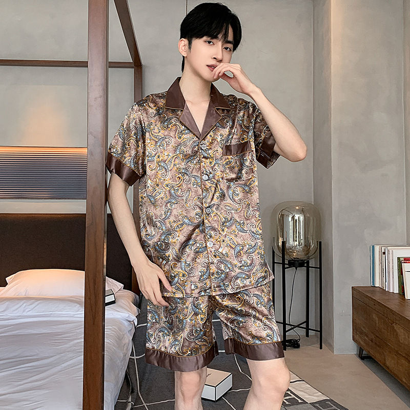 New Sleepwear Men Pajamas Trousers Long Sleeve Short Sleeve Shorts Men Pijama Sl