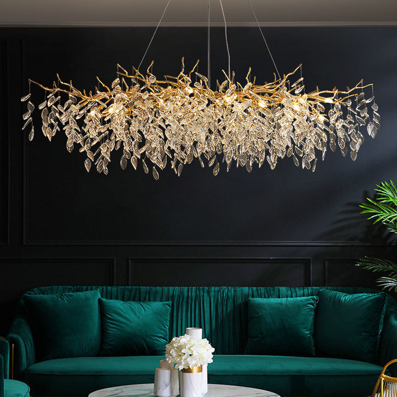الصورة المصغرة: Luxury Crystal Chandeliers Home Decoration Villa Living Dining Room Ceiling Pend