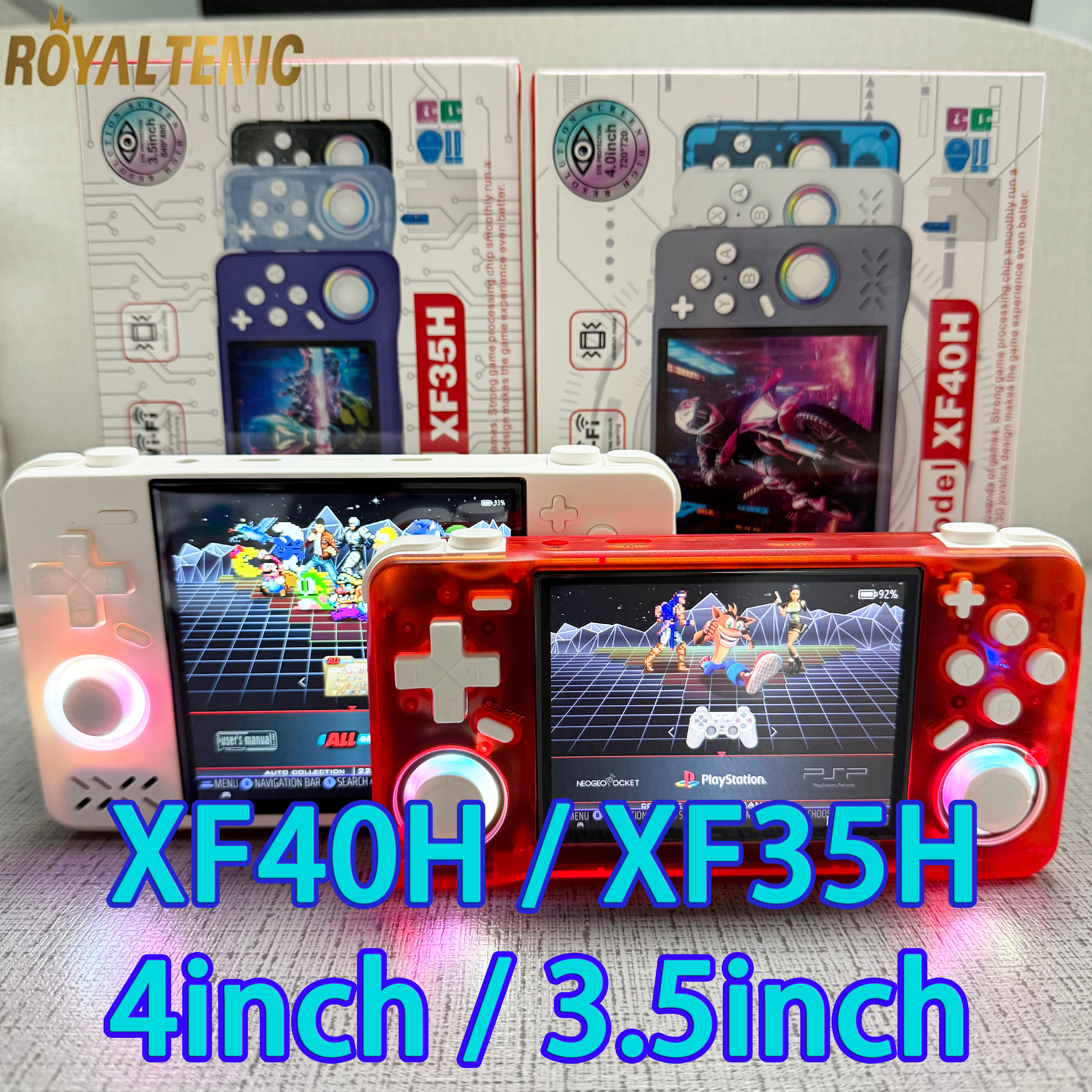 XF40H XF35H Pocket Video Player Retro Handheld Game Console 4" 3.5" IPS Screen 4