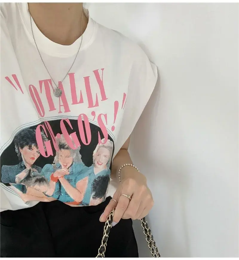 Thumbnail: 2021 Cotton Sleeveless T-shirt Women's Summer New Printed Loose-fit Street Trend