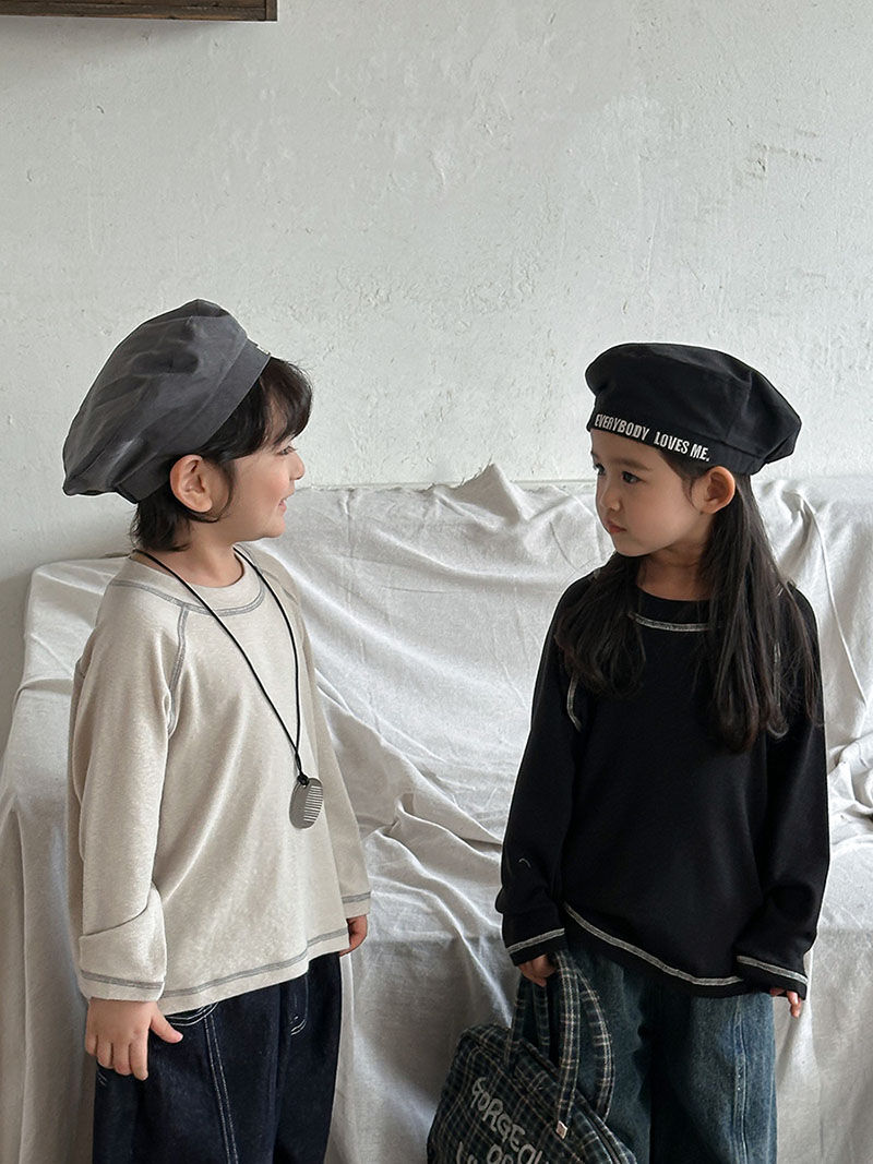 الصورة المصغرة: MILANCEL New Autumn Kids Bottoming Shirt 1-7T Color Block Loose Girls Undershirt