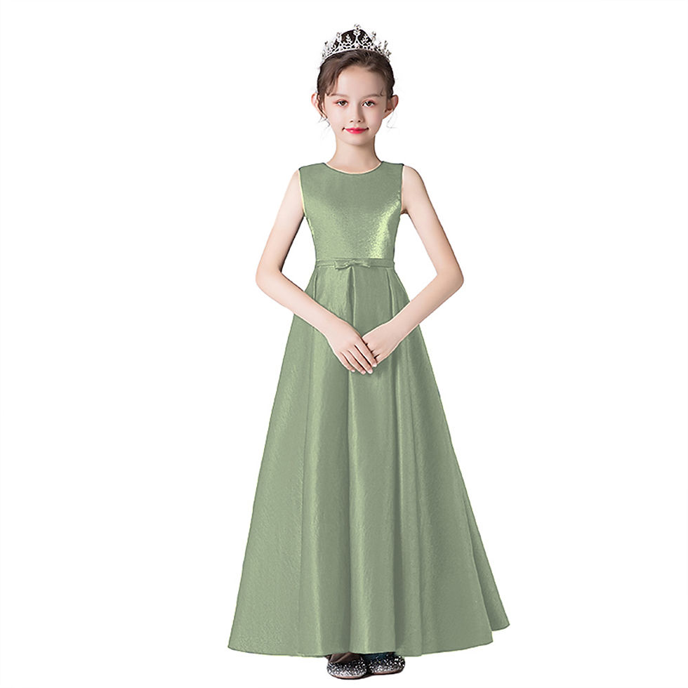 الصورة المصغرة: Dideyttawl Customized Sleeveless Flower Girl Dresses Party Dress For Girl Satin 