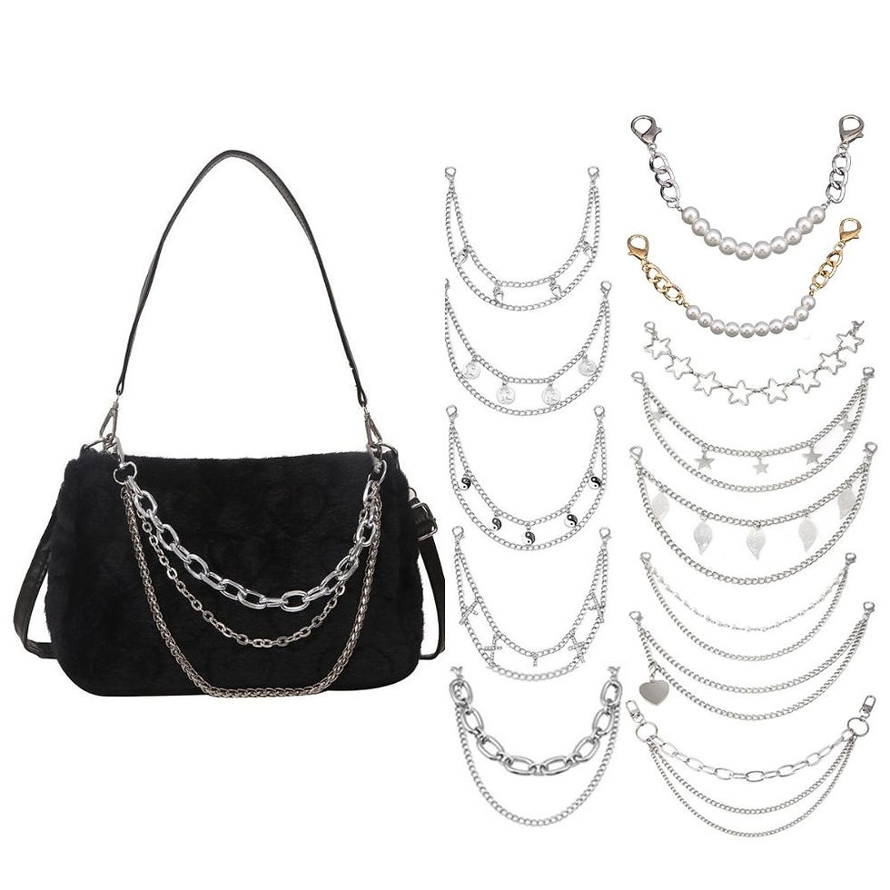 Multi-layer Metal Bag Chain DIY Handles Butterfly Heart Star Pendant Shoulder Ba