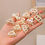 Thumbnail: 6/8/10PCS/Set Small Rhinestone Pearls Geometric Metal Hair Claws For Women Girls