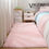 Thumbnail: VIKAMA Pink cute girl's bedroom headboard decorated with plush carpet Fluffy sof