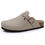 Thumbnail: Kidmi New Genuine Suede Clogs for Women Men Clogs Soft Cork Footbed Mules Comfor