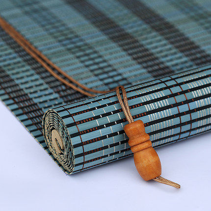 Thumbnail: Singapore, USA Green Color Natural Bamboo Roller Blinds Blackout Window Curtains