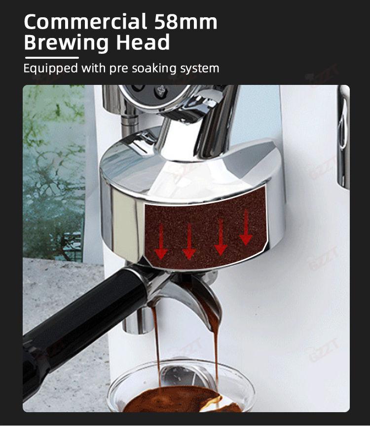 الصورة المصغرة: GZZT CM6005 Commercial Coffee Machine Double Pump Triple Heating PID Control 310