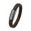 Thumbnail: Mibrow Braided Black Leather Men Bracelet 10x5 12x6mm Size Fashion Metal Magneti