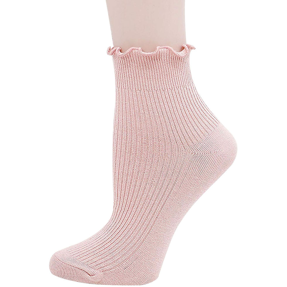 Thumbnail: Intgoodluckycc Cute Ruffle Frilly Ankle Socks for Women Fashion Pretty Kawaii Lo