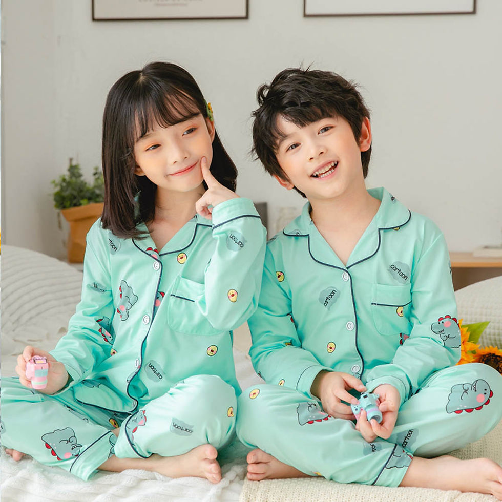 الصورة المصغرة: Boys Girls Pajamas Sets Kids Toddlers 2 to 3 4 5 6 7 8 9 10 11 12 Years Long Sle