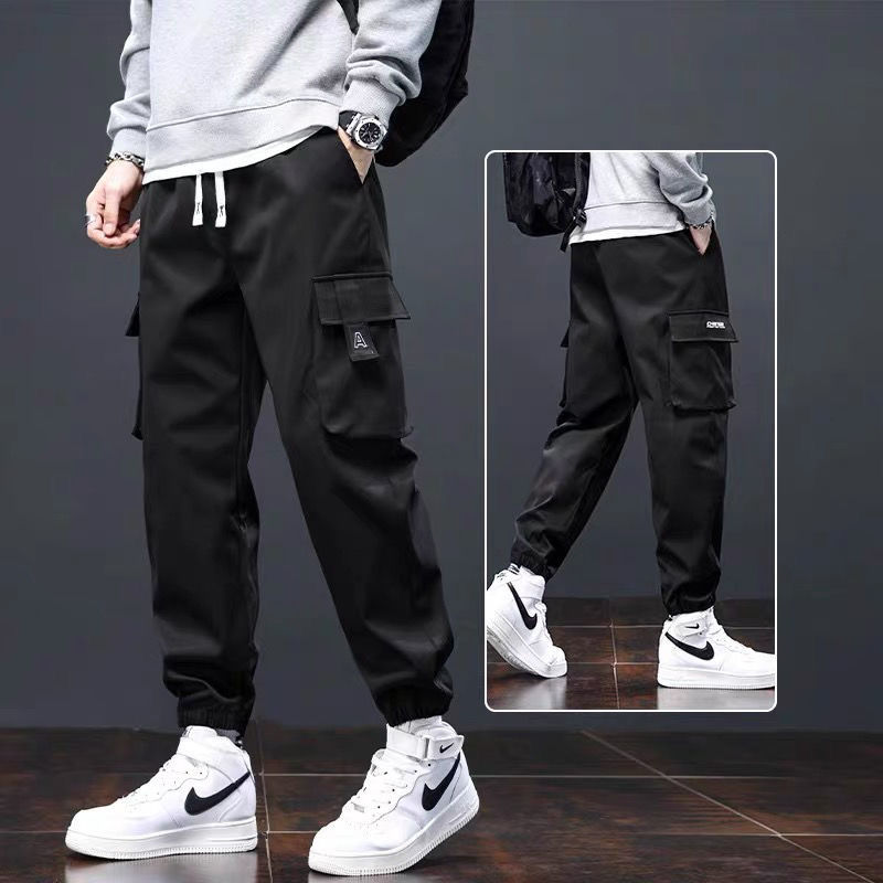 الصورة المصغرة: Men's Casual Vintage American Style Streetwear Sweatpants Loose Fit Trousers Fun