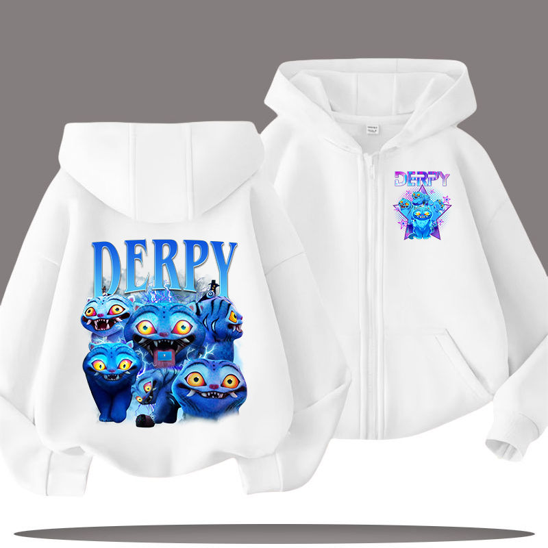 الصورة المصغرة: 2026 Funny Zip Up Sweatshirts Kpop Demon Hunters Hoodie Children Clothes Kid Gir
