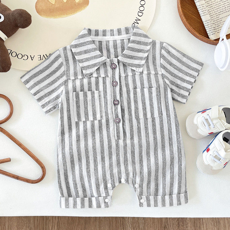 الصورة المصغرة: Baby Boys Clothes Summer Jumpsuit Cotton Shorts Sleeve Romper 0-24 Month