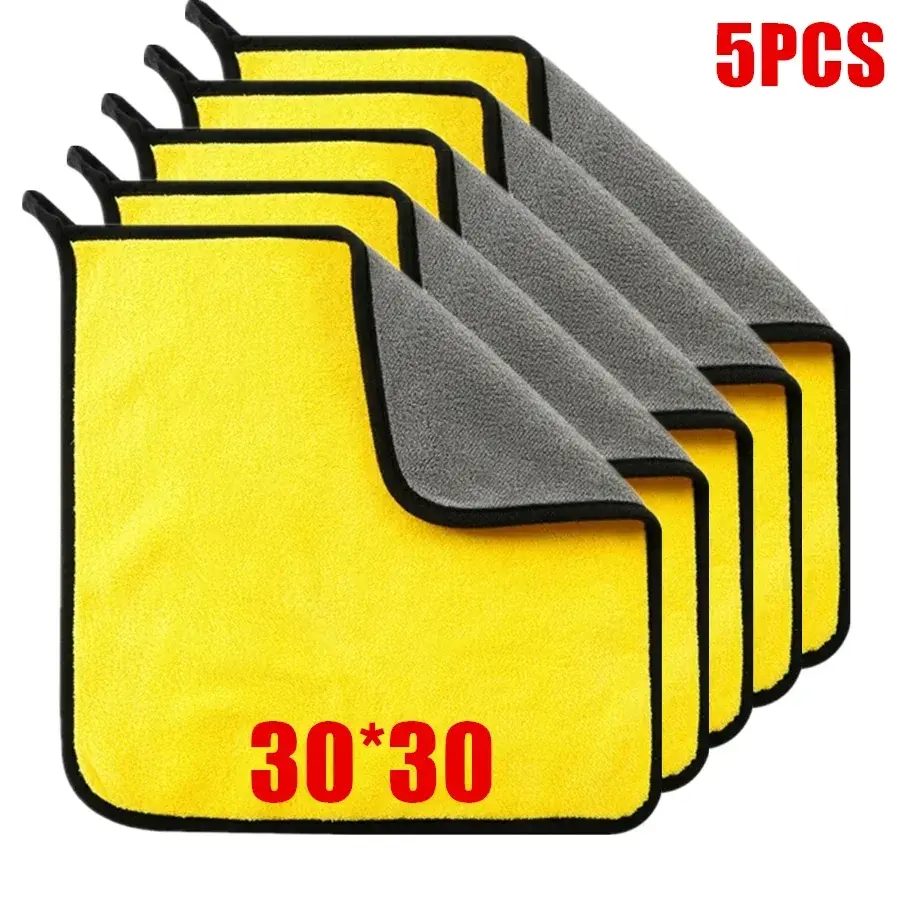 الصورة المصغرة: 1/2/6 Pack Car Cleaning Cloth Professional Cleaning Car Wiping Microfiber Towel 