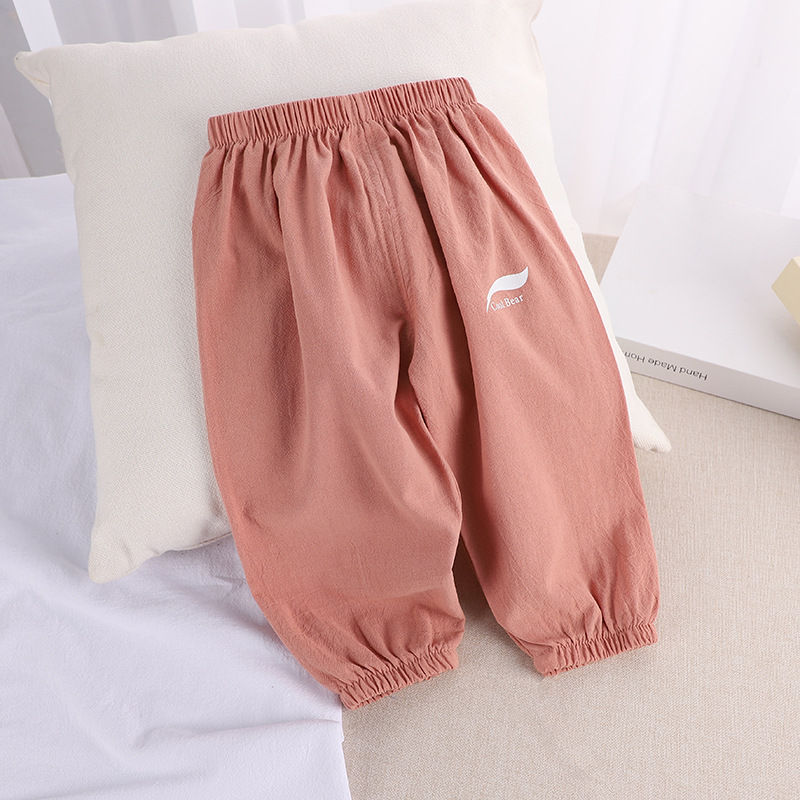 الصورة المصغرة: 1 2 3 4 5 Years New Children's Anit-mosquito Pants Summer Baby Air Conditioning 