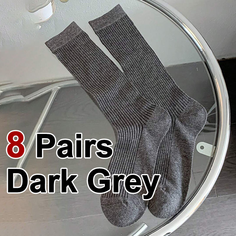 الصورة المصغرة: 4/8 Pairs Women Mid to Small Leg Socks Knee High Socks Fashionable Korean Versio