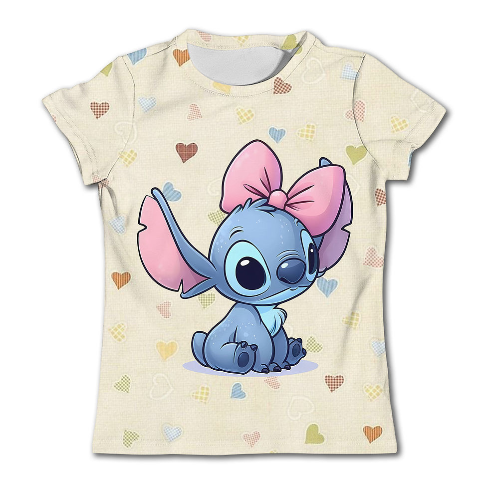 Birthday T Shirts for Kids Cartoon Girls Stitch Clothes Boys Baby T-shirt Girl S