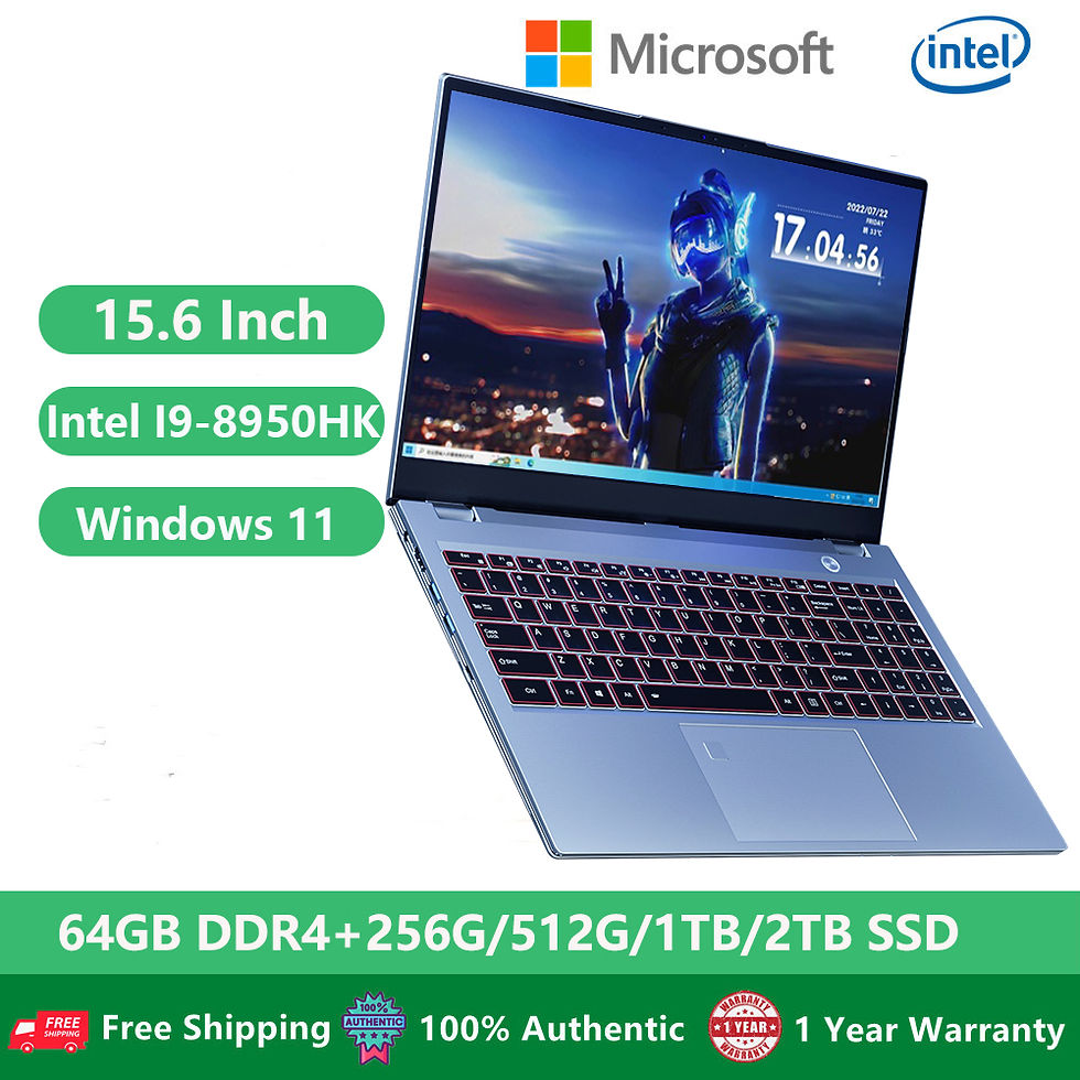 Thumbnail: Gaming I9 Laptops Office Notebooks Desktop Computer PC Windows 11 15.6"  Intel I
