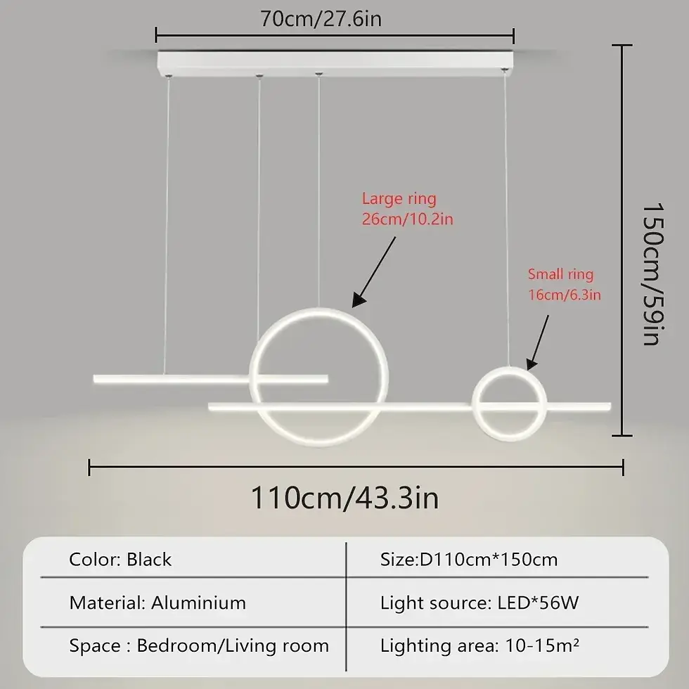 Thumbnail: Modern LED Chandelier led Minimalist Pendant Light For Restaurant Living Room Ba