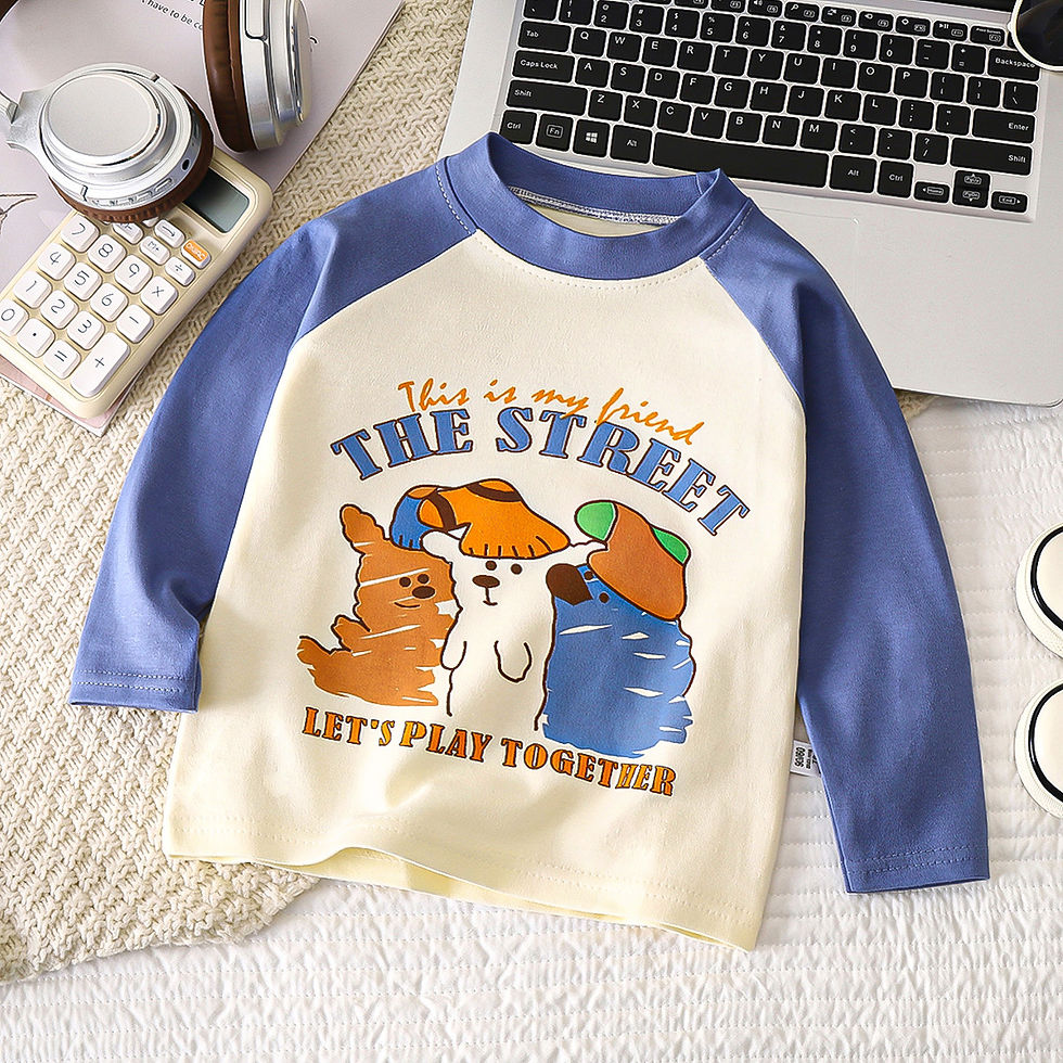 الصورة المصغرة: Cartoon Kids Long Sleeve Tops Cute  Dinosaur Children T-shirt Spring Autumn Cott